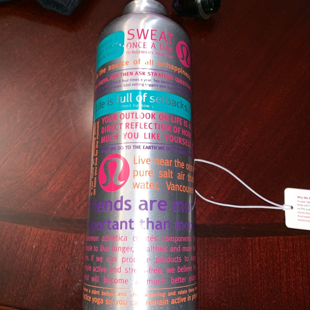 Rare Lululemon Water bottle Manifesto